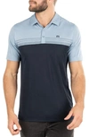 Travismathew Chock A Block Polo In Faded Denim