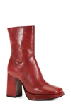 Diba True Mont Pilier Platform Bootie In Cherry Red