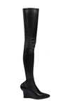 Givenchy Leather Over-the-knee Wedge Boots In Black