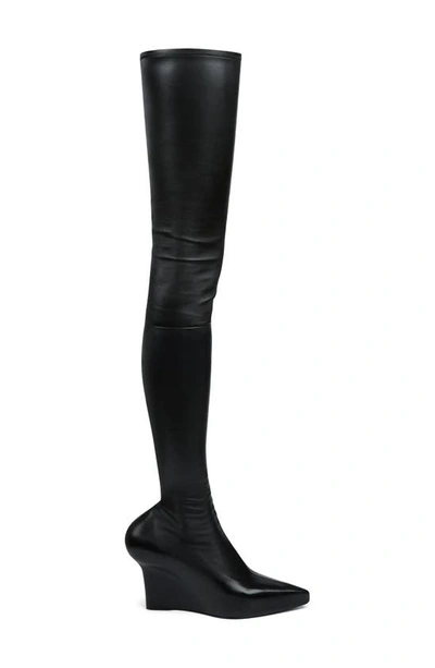 Givenchy Elevated Over-the-knee Wedge Boots In Black