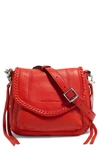 Aimee Kestenberg Mini All For Love Convertible Leather Crossbody Bag In Corvette Red