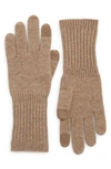 Nordstrom Recycled Cashmere Gloves In Tan Portabella Heather