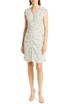 Hugo Boss Boss  Desmala Mini Dress In Yellow Dot Fantasy