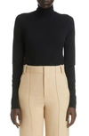 Chloé Recycled Cashmere Turtleneck Sweater In Black