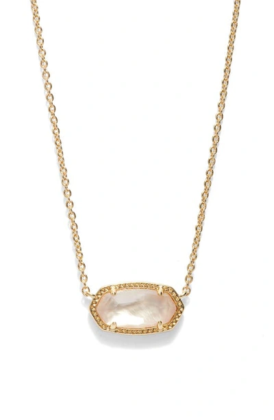 Kendra Scott Elisa Birthstone Pendant Necklace In Gold Golden Abalone