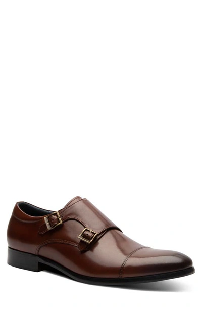 Blake Mckay Miles Double Monk Strap Loafer In Brandy