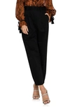 English Factory High Waist Pleated Trousers In Black