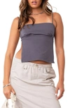 Edikted Jinx Open Back Tank Top In Gray