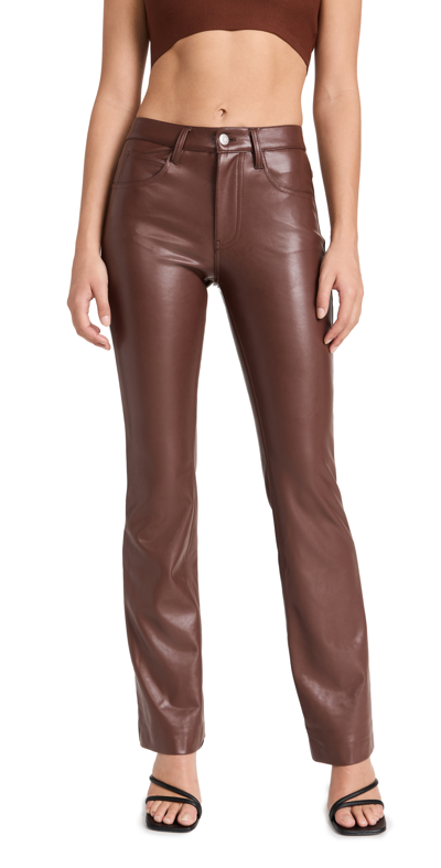 A.l.c Freddie Vegan Leather Pants In Brown