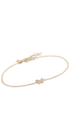 Ef Collection Diamond Butterfly Pendant Bracelet In Yellow Gold