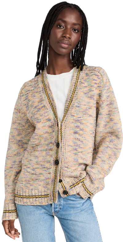 Re/done 90s Oversized Cotton-blend Cardigan In Multi