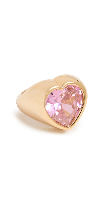Timeless Pearly Heart Ring In Pink