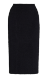 Wardrobe.nyc Ribbed-knit Cotton-blend Tube Midi Skirt In Black