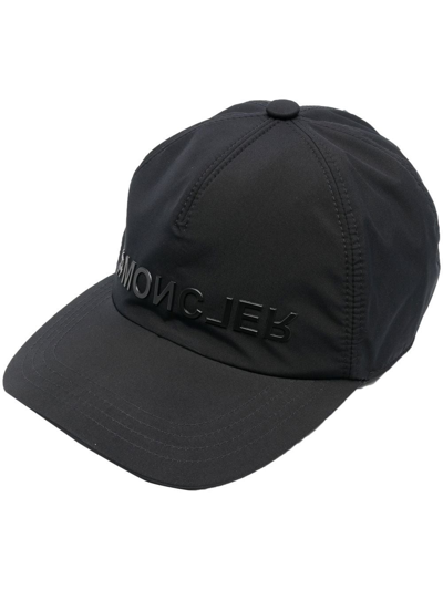 Moncler Embroidered-logo Baseball Cap In Black