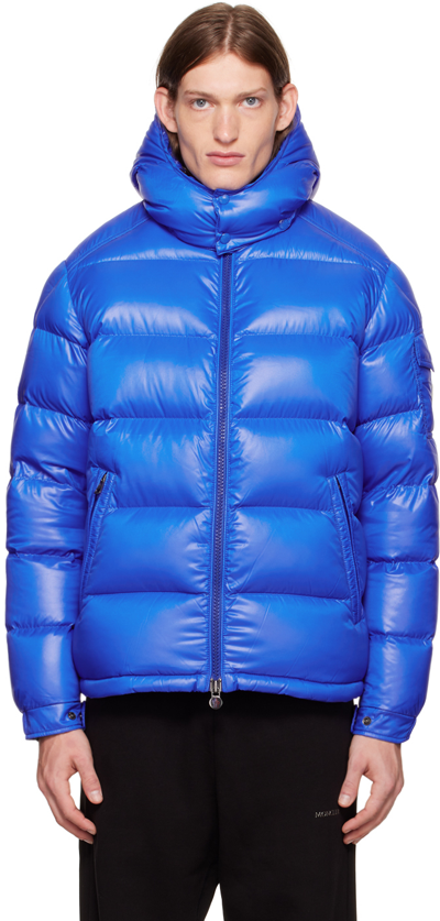 Moncler Blue Maya Down Jacket In 709 Blue