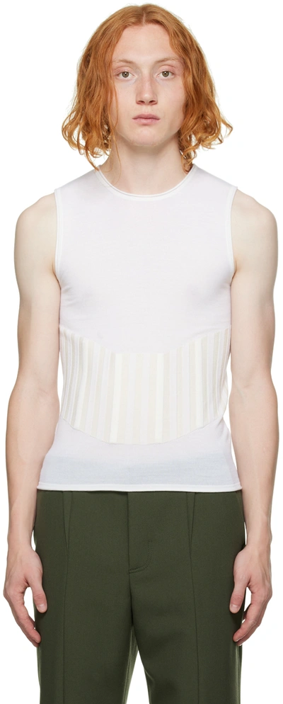 Dion Lee Off-white Bone Tank Top In White/cream