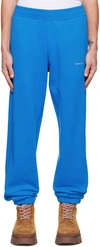 MONCLER BLUE BONDED LOUNGE PANTS