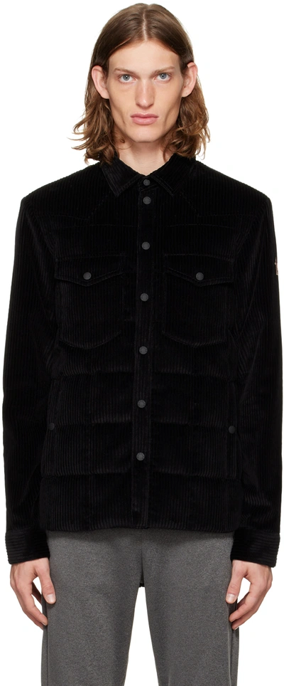 Moncler Grenoble Gelt Quilted-corduroy Shirt Jacket In Black