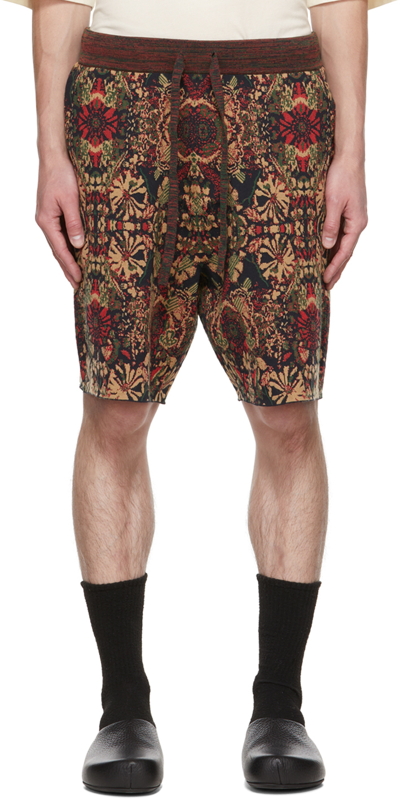 A Personal Note 73 Brown Floral Shorts In 901 Brown