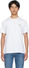 Maison Kitsuné Dressed Fox Logo Cotton Jersey T-shirt In White