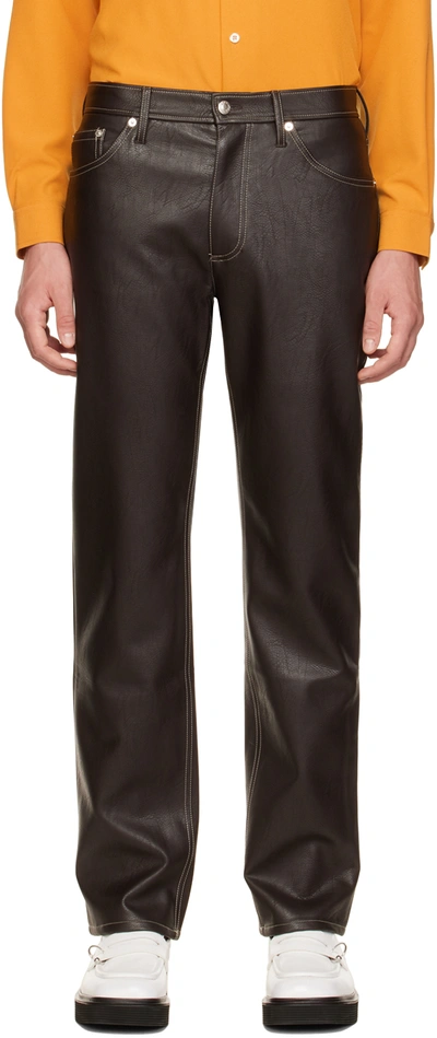 Séfr Black Londre Faux-leather Trousers