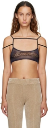 JACQUEMUS NAVY LE PAPIER 'LE BANDEAU SOGNU' BRA