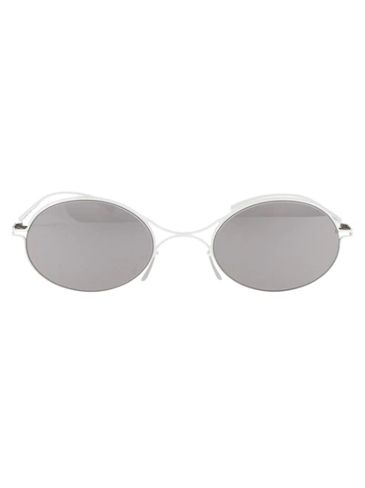 Mykita Mmesse001 Sunglasses In 333 E13 White Warm Grey Flash