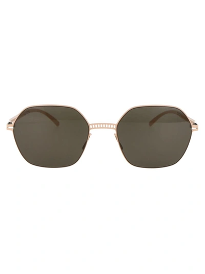 Mykita Mmesse028 Sunglasses In 221 E9 Nude Raw Green Solid