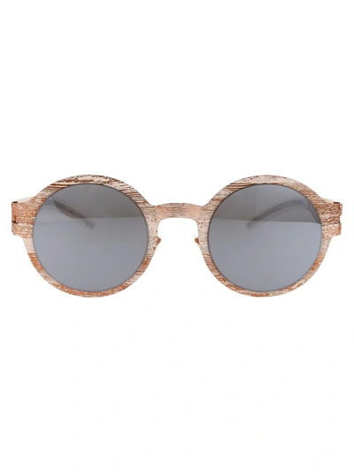 Mykita Mmtransfer003 Sunglasses In 280 Rgd Lg Pinw Brown Flash