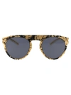 Mykita Mmtransfer004 Sunglasses In 267 Gold Black Stone Darkgrey Solid
