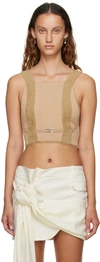 Jacquemus Beige & Khaki 'le Haut Neve' Tank Top In 810 Light Brown