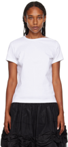 NOIR KEI NINOMIYA WHITE ZIP T-SHIRT