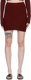 Cotton Citizen Burgundy Capri Miniskirt In Wine