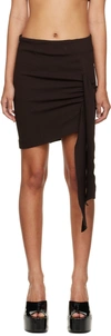 Blumarine Bow-detail Mini Skirt In N0543 Testa Di Moro