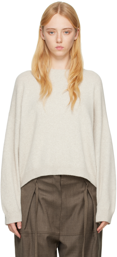 Loulou Studio Oversize Wool & Yak Blend Sweater In Stone