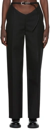 Y/project Black Y Belt Arc Trousers In Black