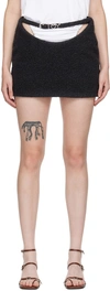 Y/project Ssense Exclusive Gray Y-belt Miniskirt In Dark Grey