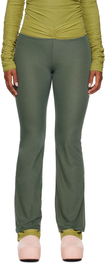 Simon Miller Galaxy Contrast-trim Trousers In Alien Green