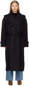 Wardrobe.nyc Black Double-breasted Trench Coat In Black