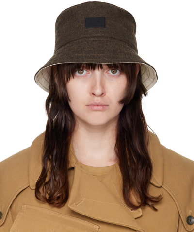 Rag & Bone Addison Recycled Polyester & Wool Bucket Hat In Brown