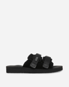 Suicoke Moto Mab Touch-strap Slides In Black
