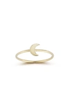 Ember Fine Jewelry 14k Yellow Gold Crescent Moon Ring In Gold