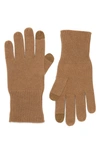 Nordstrom Rack Cashmere Tech Compatible Gloves In Rust Aragon