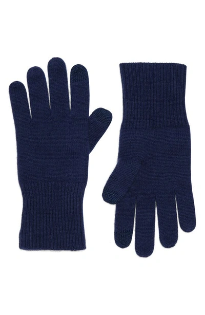 Nordstrom Rack Cashmere Tech Compatible Gloves In Navy Pageant