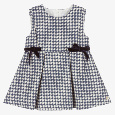 Tartine Et Chocolat Babies' Houndstooth Bow-detail Sleeveless Dress In Wine