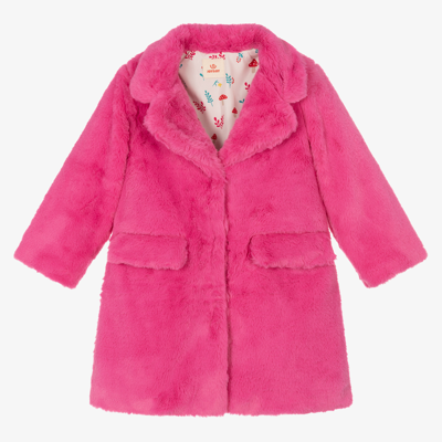 Joyday Kids' Girls Pink Faux Fur Coat