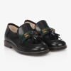 GUCCI BLACK LEATHER LOAFERS