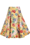 VALENTINO Silk-blend jacquard skirt