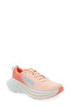 Hoka Bondi X Running Shoe In Camellia/peach Parfait