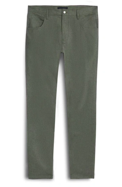 Bugatchi Stretch Cotton Trousers In Olive